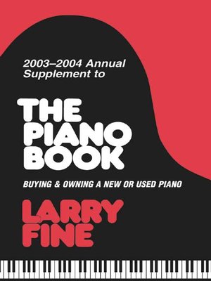 cover image of 2003–2004 Annual Supplement to The Piano Book